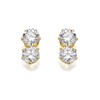 9ct Gold Double Cubic Zirconia Stud Earrings - 8mm - G3233