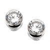 9ct White Gold Cubic Zirconia Solitaire Earrings - 5mm - G3238