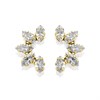 9ct Gold Cubic Zirconia Fancy Stud Earrings - 14mm - G3288