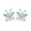 9ct White Gold Cubic Zirconia Butterfly Stud Earrings - 5mm - G3293