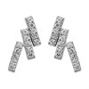 9ct White Gold Cubic Zirconia Stud Earrings - 13mm - G3298