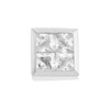 9ct White Gold Cubic Zirconia Single Stud Earring - 7mm - G3429