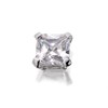 9ct White Gold Cubic Zirconia Single Stud Earring - 6mm - G3447