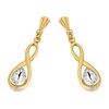 9ct Gold Crystal Andralok Drop Earrings - 24mm drop - G4039