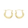 9ct Gold Creole Hoop Earrings - 10mm - G41104