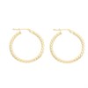 9ct Gold Twist Hoop Earrings - 23mm - G41151