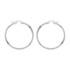 9ct White Gold Hoop Earrings - 30mm - G41156