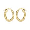 9ct Gold Twist Hoop Earrings - 20mm - G41163