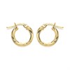 9ct Gold Twist Hoop Earrings - 14mm - G41168