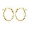 9ct Gold Oval Hoop Earrings - 22mm - G41169