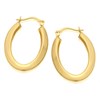 9ct Gold Oval Hoop Earrings - 25mm - G4164