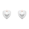 Clogau Silver And 9ct Rose Gold Heart Stud Earrings - G44175