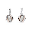 Clogau Silver And 9ct Rose Gold Oyster Pearl Earrings - G44180