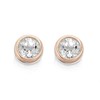 Clogau Silver And 9ct Rose Gold Celebration White Topaz Earrings - G4484
