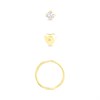 9ct Gold Heart, Hoop And Cubic Zirconia Nose Stud Set - G4507