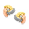9ct Gold Three Colour Cubic Zirconia Knot Stud Earrings - G4612