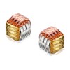 9ct Three Colour Gold Knot Stud Earrings - 9mm - G4638