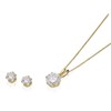 9ct Gold Cubic Zirconia Necklace And Earrings Gift Set - G5012