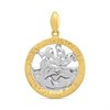 9ct Gold Two Colour St Christopher Pendant - 19mm - G5317