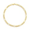 9ct Gold 4mm Wide Figaro 8.5in Bracelet - G5673