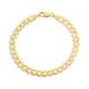 9ct Gold 6.8mm Wide Curb 8in Bracelet - G5677