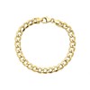 Aureus 9ct Gold Bonded On Sterling Silver Curb Bracelet - 7.5in - G6001