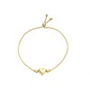 Aureus 9ct Bonded Gold On Sterling Silver Heart Slider Bracelet - 9in - G6011