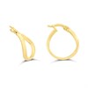 AUREUS Sterling Silver & 9ct Bonded Gold  Twisted Hoop Earrings - 16mm - G60176