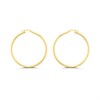 AUREUS Sterling Silver & 9ct Bonded Gold 40mm Hoop Earrings - G60177