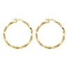 Aureus 9ct Bonded Gold On Sterling Silver Twisted Hoop Earrings - G6017