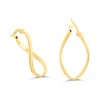 AUREUS Sterling Silver & 9ct Bonded Gold Two Colour Twisted Hoop Earrings - G60180
