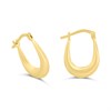 AUREUS Sterling Silver & 9ct Bonded Gold Small Handbag Hoop Earrings - 12mm - G60183