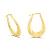 AUREUS Sterling Silver & 9ct Bonded Gold Hoop Earrings - 27mm - G60191