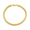 Aureus 9ct Bonded Gold On Sterling Silver Franco Square Bracelet - G6041