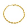 Aureus 9ct Bonded Gold On Sterling Silver Rope Bracelet - G6045