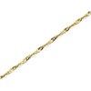 9ct Gold Extra Long Twisted Curb Anklet - 10in - G7911