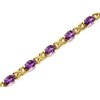 9ct Gold Amethyst Kisses Bracelet - 7.5in - EXCLUSIVE - G8302