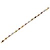 9ct Gold Multi Stone Bracelet - 7.5in - G8341