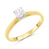 18ct Yellow Gold Diamond Solitaire Engagement Ring - 37pts - H/I2 - H03376
