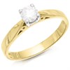 18ct Yellow Gold Diamond Solitaire Engagement Ring - 40pts - F/I1 - H04152