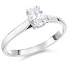 18ct White Gold Diamond Solitaire Engagement Ring - 61pts - E/I1 - H06150