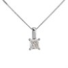 18ct White Gold Diamond Solitaire Pendant - 72pts - G/I2 - H07158