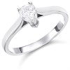 18ct White Gold Diamond Solitaire Engagement Ring - 71pts - Certificated - H07244