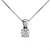 18ct White Gold Diamond Solitaire Pendant - 79pts - F/I2 - H07402
