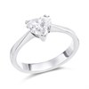 18ct White Gold Diamond Solitaire Engagement Ring - 88pts - K/I2 - H08168