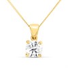18ct Yellow Gold Diamond Solitaire Pendant - 96pts - J/I2 - H09155
