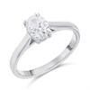 Platinum Diamond Solitaire Engagement Ring - 90pts - J/SI2 - H09266
