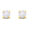 18ct Yellow Gold Diamond Solitaire Stud Earrings - 1.09ct per pair - E-F/I2 - H10252