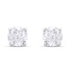 18ct Yellow Gold Diamond Solitaire Earrings - 1.14ct/pair - J-K/I1-I2 - H1114