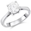 Platinum Diamond Solitaire Engagement Ring - 1.58ct - J/I2 - H1509